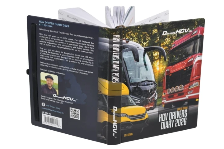 HGV Drivers Diary 2026 6th Edition - Full Cover Spread