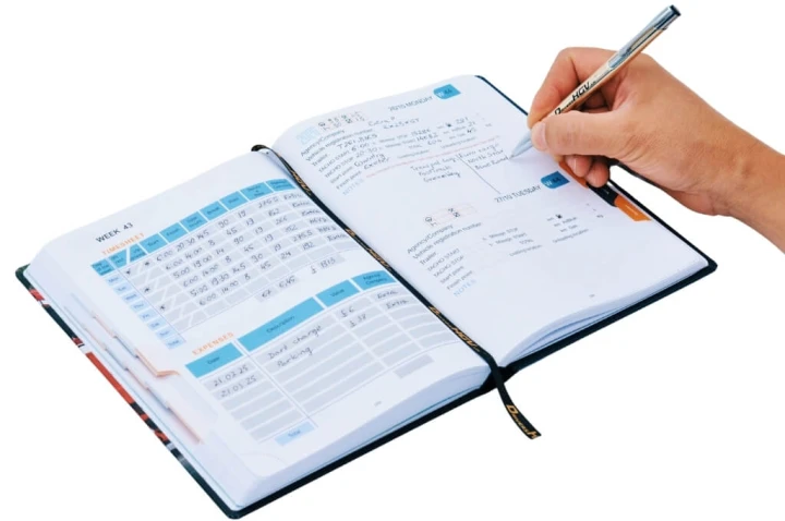 HGV Drivers Diary - Filling In Daily Shift Log