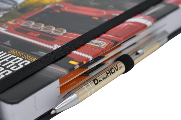 HGV Drivers Diary - Elastic Band and Pen Loop Detail