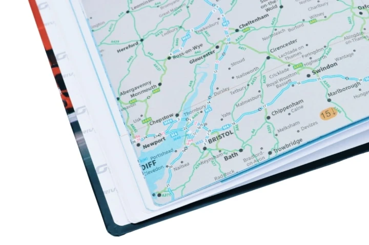 HGV Drivers Diary - Road Map Page Close-Up