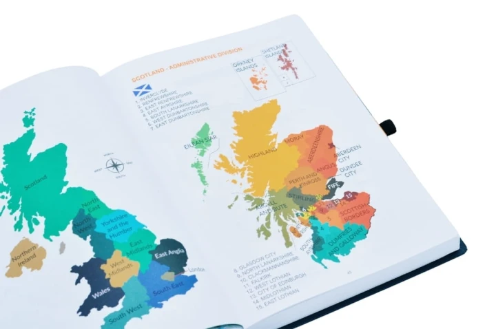 HGV Drivers Diary - UK and Scotland Administrative Map Spread
