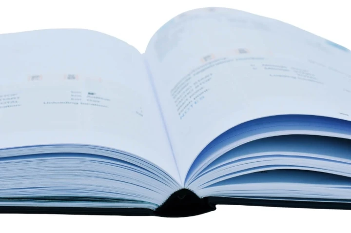 HGV Drivers Diary - Open Daily Log Pages Close-Up