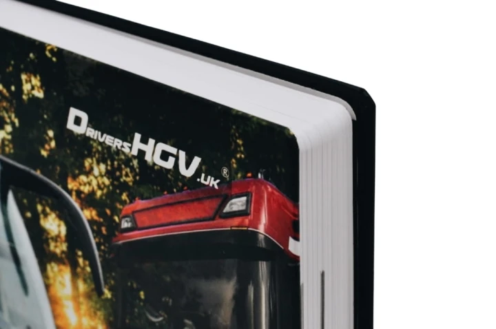 HGV Drivers Diary - Top Corner and Page Block Close-Up