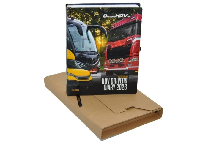 HGV Drivers Diary 2026 - Diary with Cardboard Box