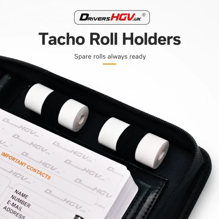 HGV Drivers Diary - Water-Resistant Folder Tacho Roll Holders View