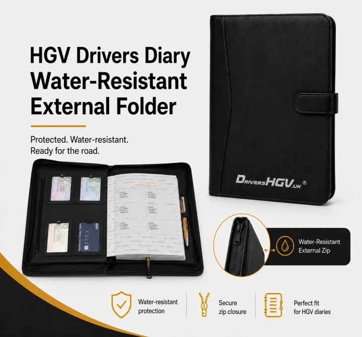 HGV Drivers Diary - Water-Resistant External Folder Overview Banner