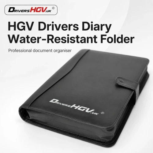 HGV Drivers Diary - Water-Resistant Folder Closed Front View