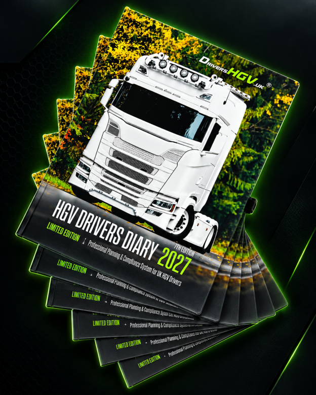 HGV Drivers Diary 2027 limited edition planner and organiser for UK lorry drivers