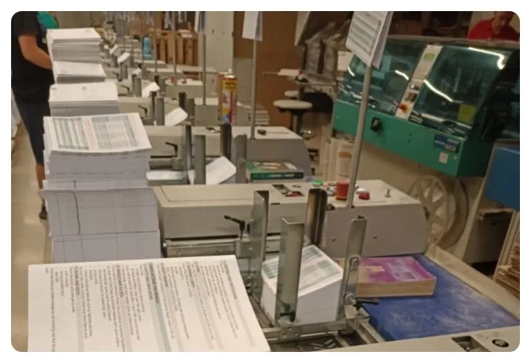 Automated binding line assembling HGV driver diaries in the UK