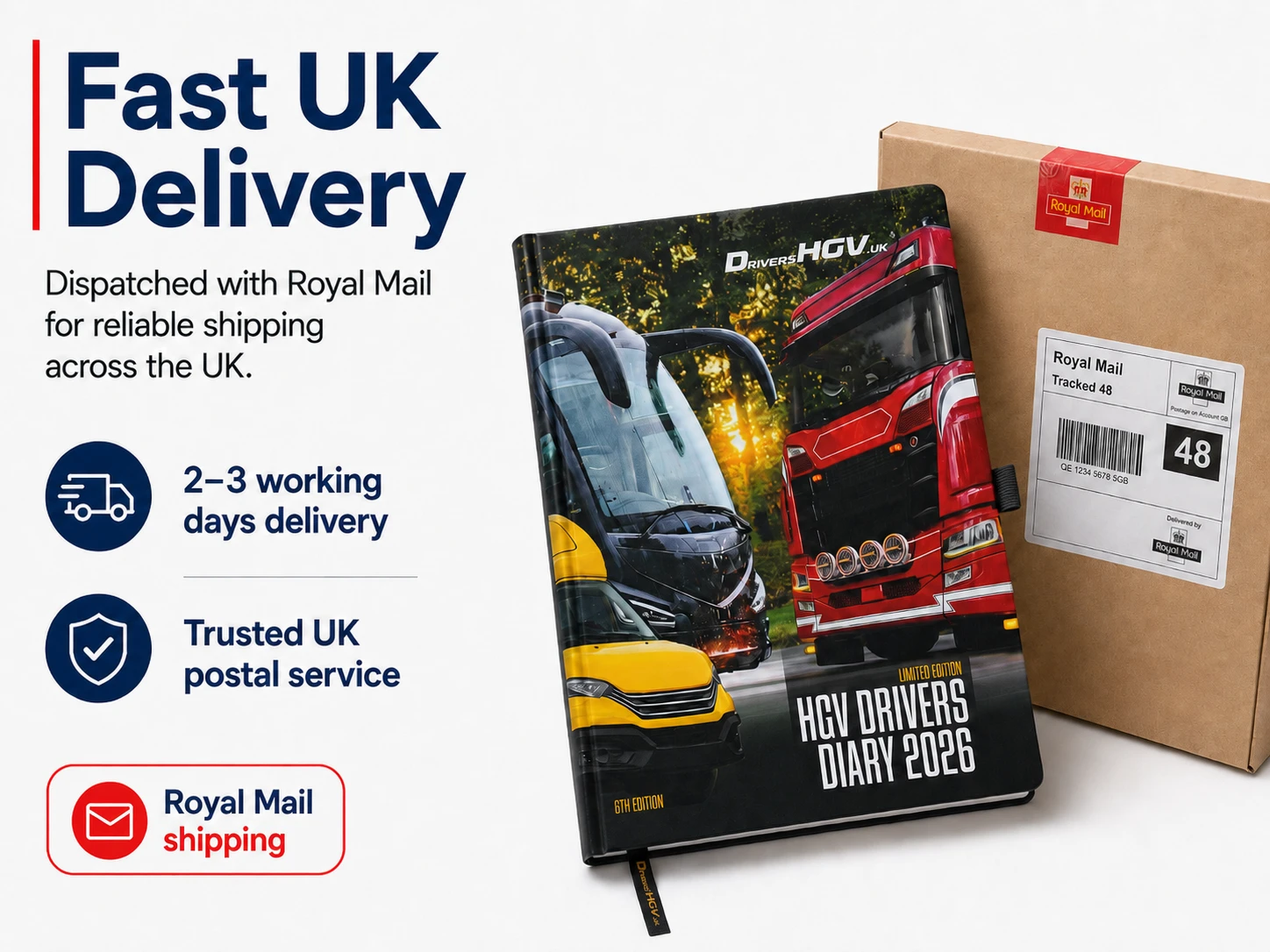 HGV Drivers Diary 2026 with free UK delivery via Royal Mail Tracked 48